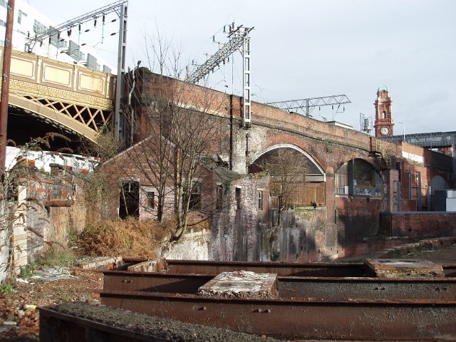 derelict brick railway arches