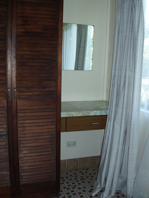 interior of a basic chalet room