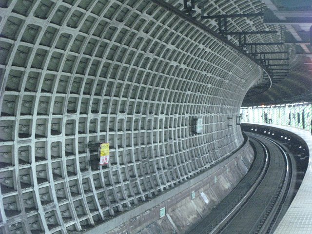 cast metal bolted together sectional tunnel wall