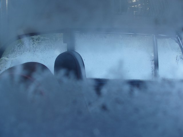 frost covering an original vw beetle