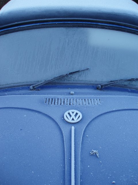 a classic volkswagen covered in front