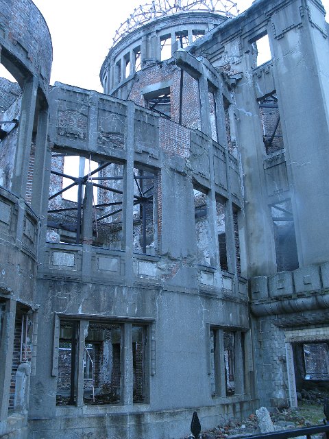 ruined remains of the atomic bomb dome, hiroshima, japan