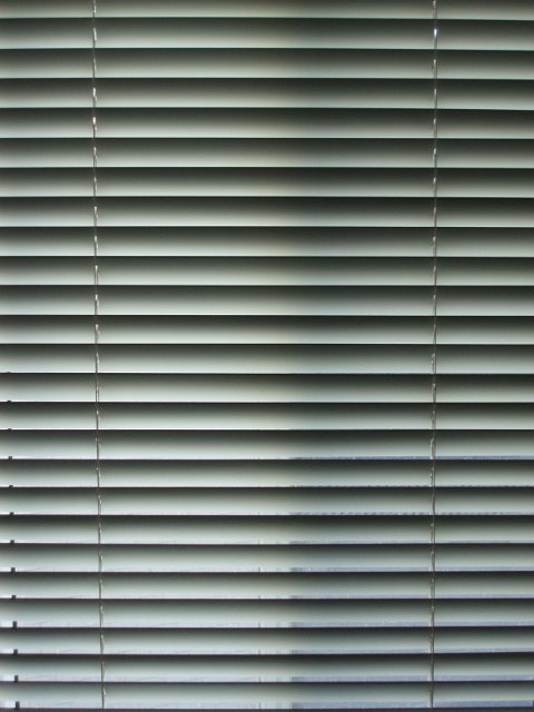 horizontal metal blinds backdrop