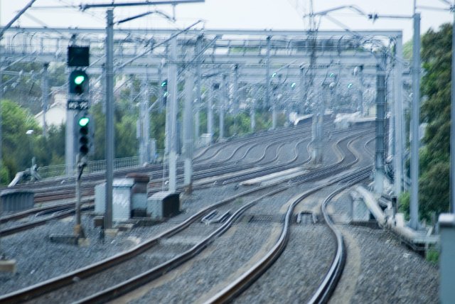 abstract photo of trainlines motion blur