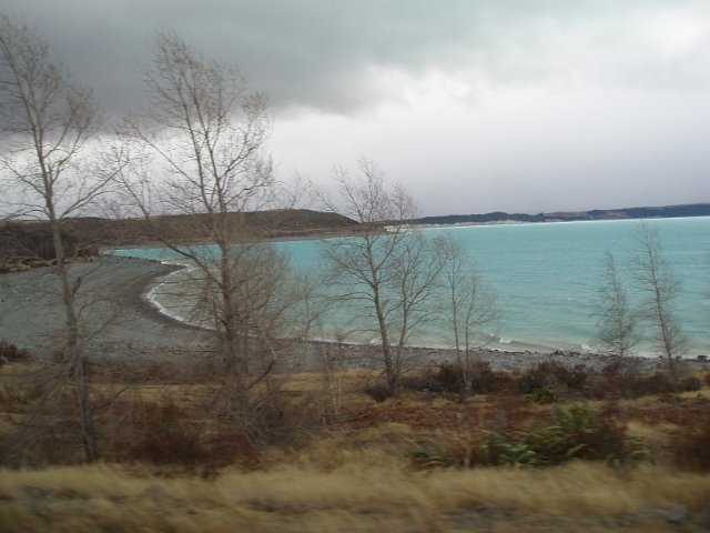 new zealand lake on a cold wintery day