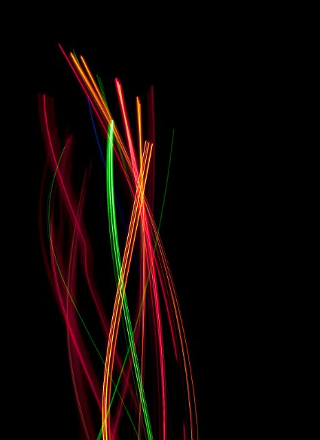 coloured lines of glowing light