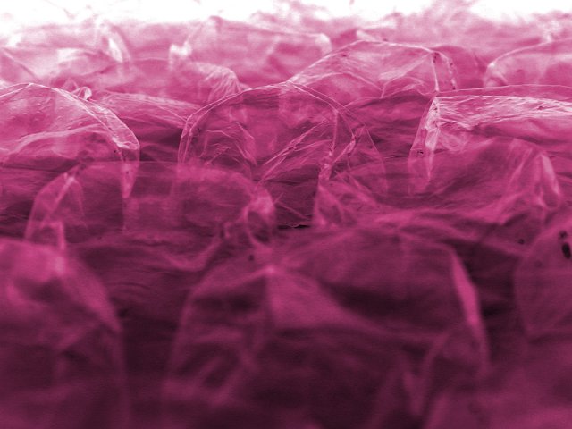 crimson colourised plastic bubblewrap sheeting